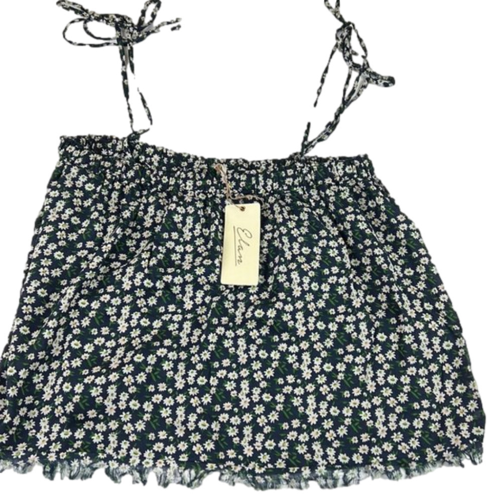 Nwt Elan Lightweight Pull On  Mini Skirt with Shoulder Ties